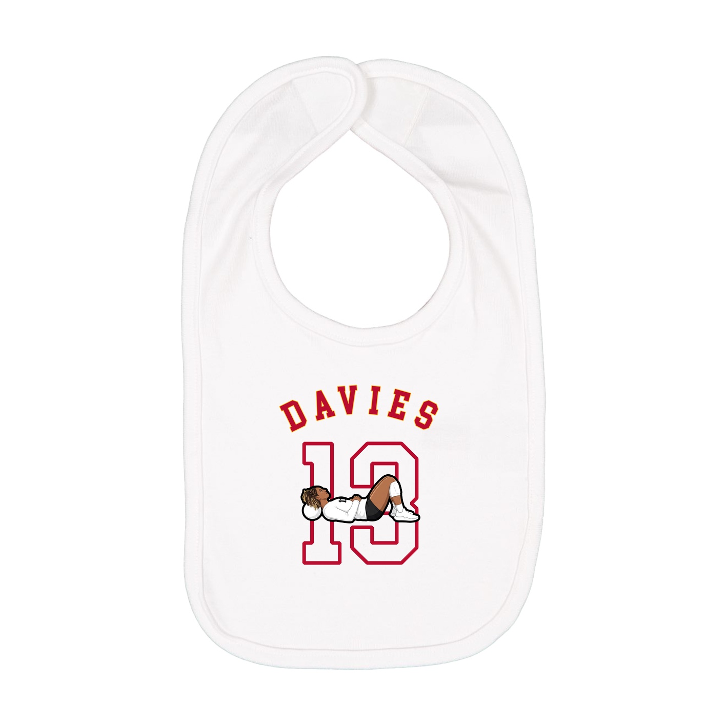 Infant Bib — Shirsey Arch in White