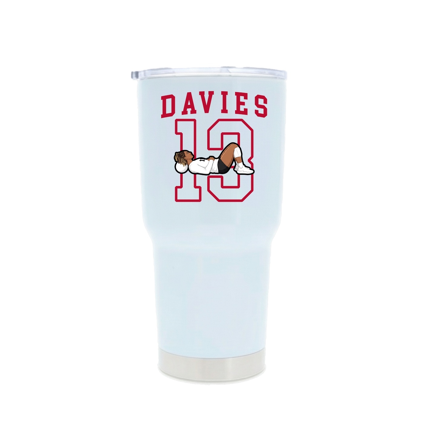 30oz Stainless Steel Tumbler — Shirsey in White