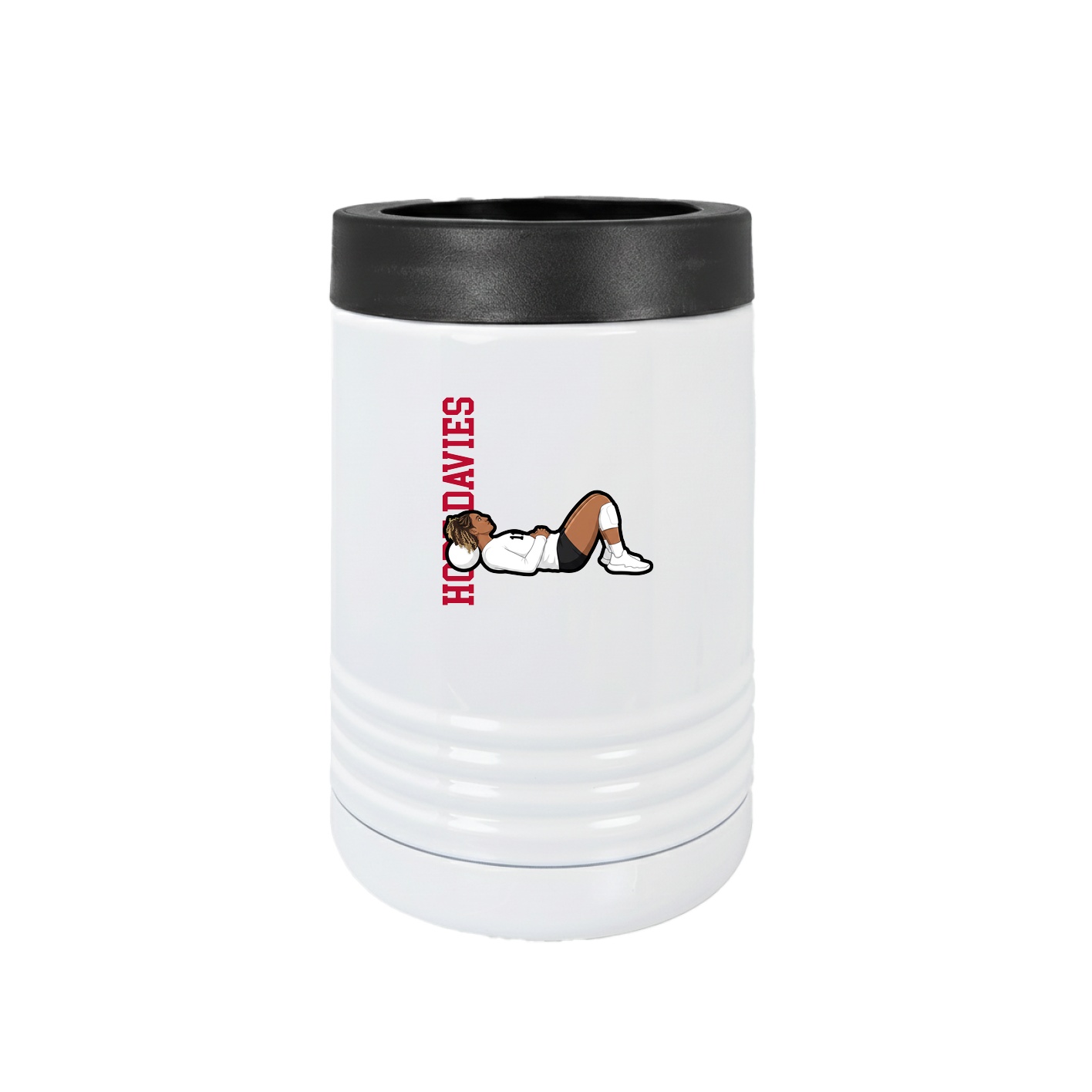 Beverage Holder — Name Vertical in White