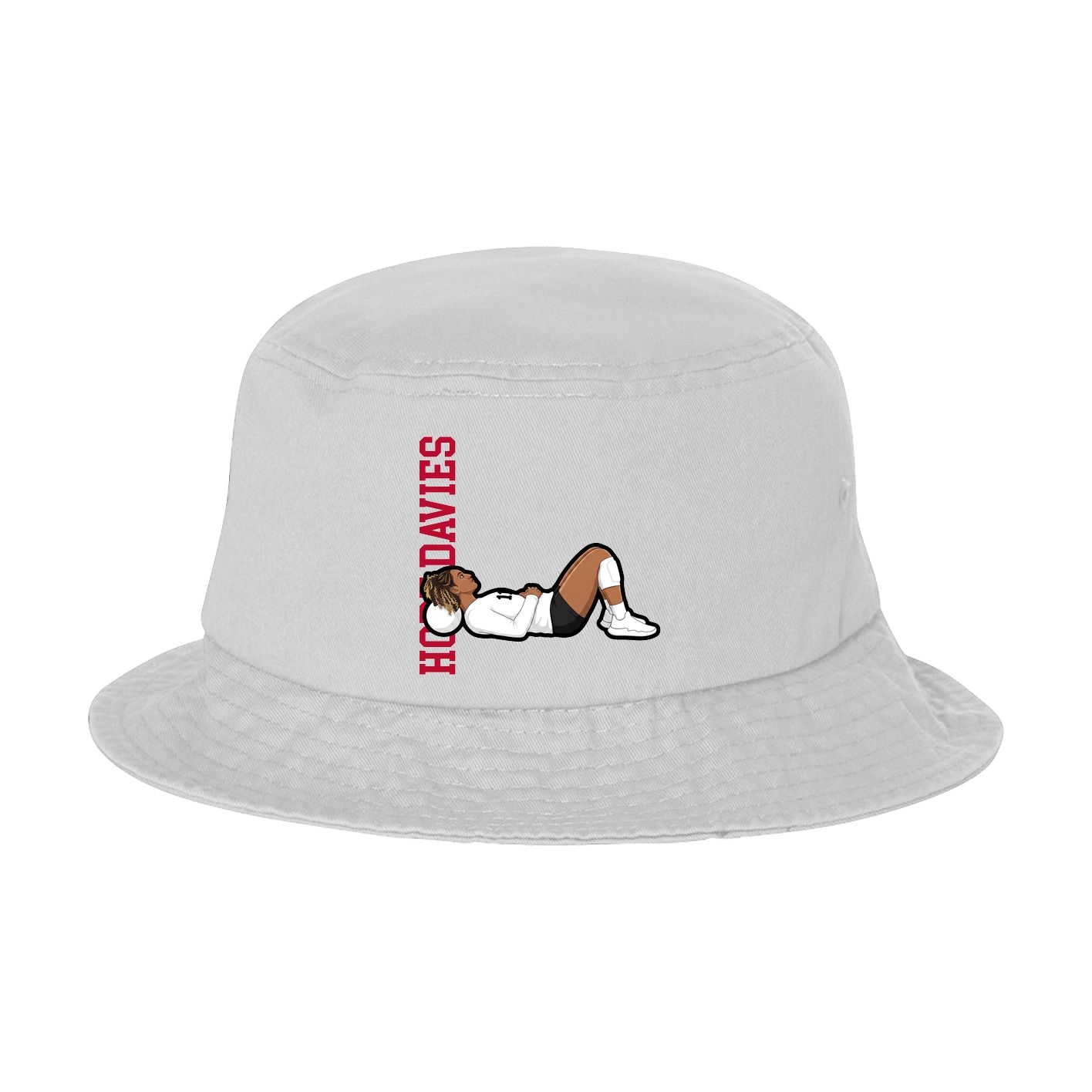 Bucket Cap — Name Vertical in White