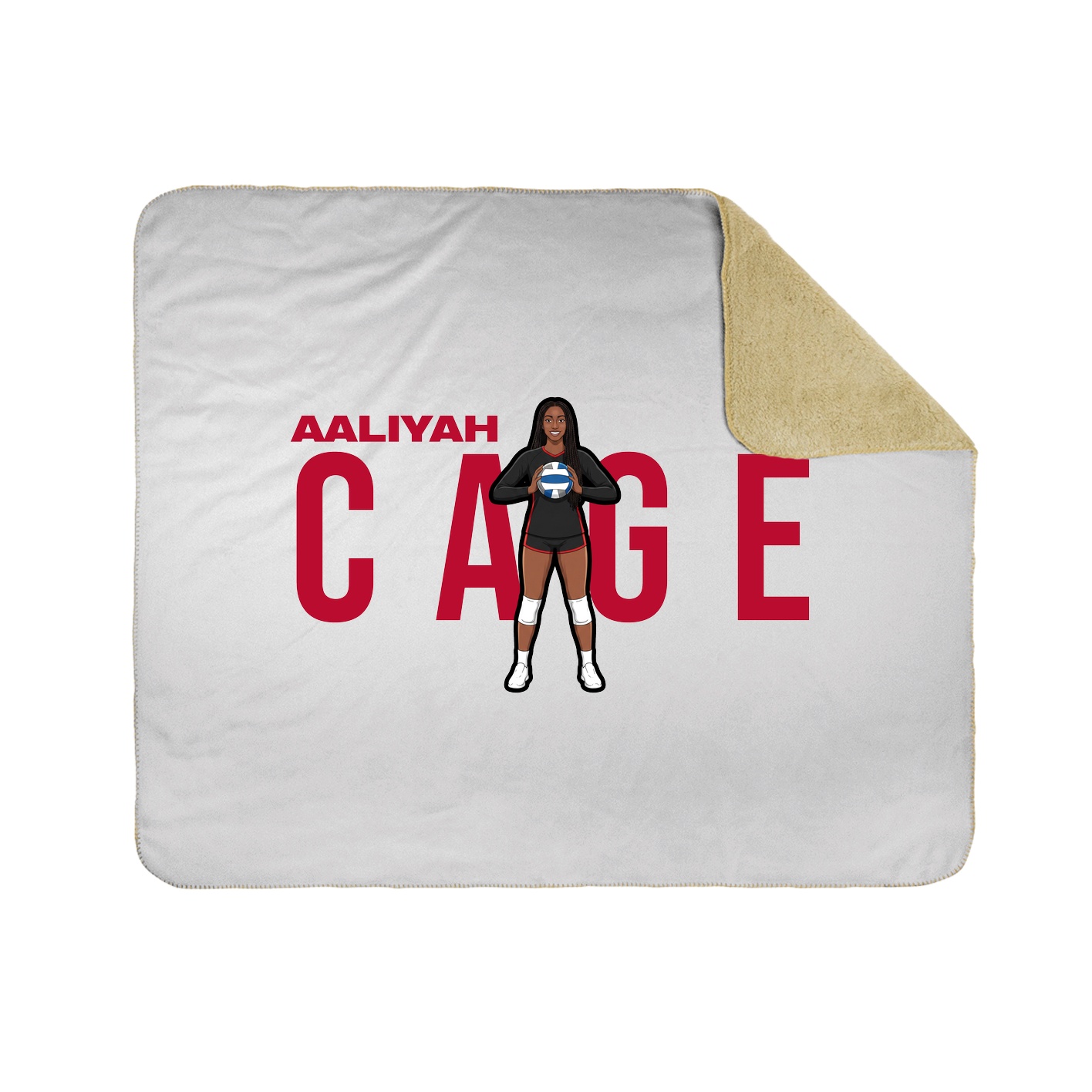 Throw Blanket — Player Name in White