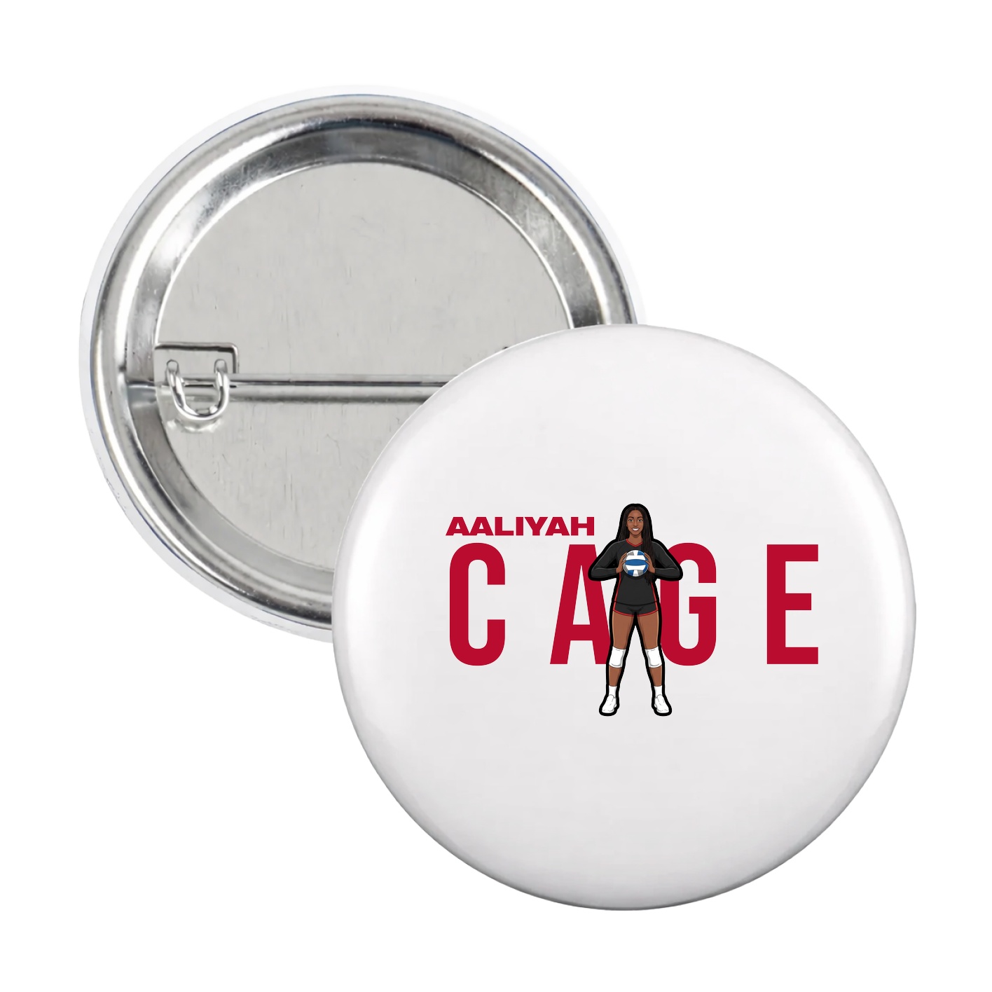 Game Day Button — Player Name in White