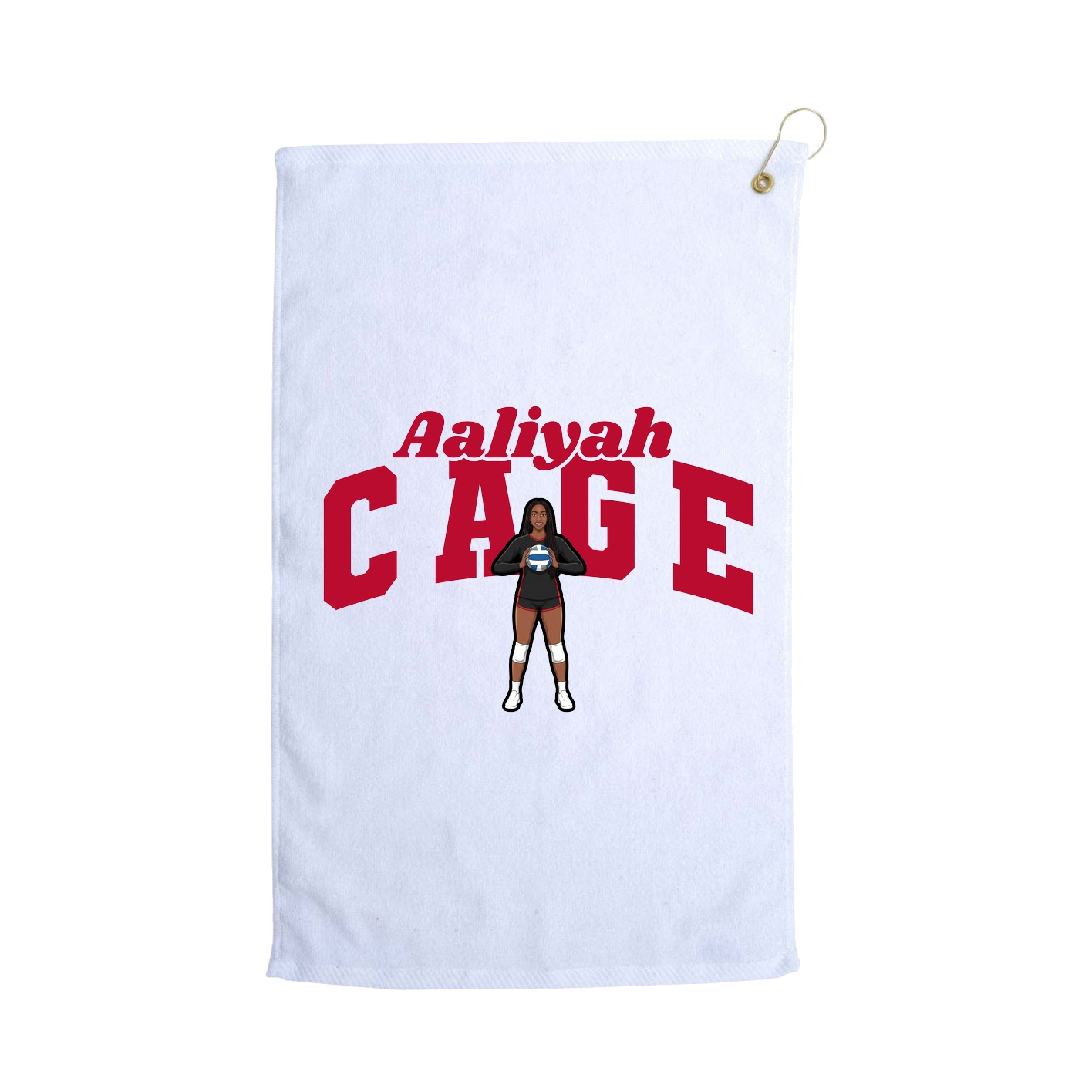 Golf Towel — Signature Arch in White