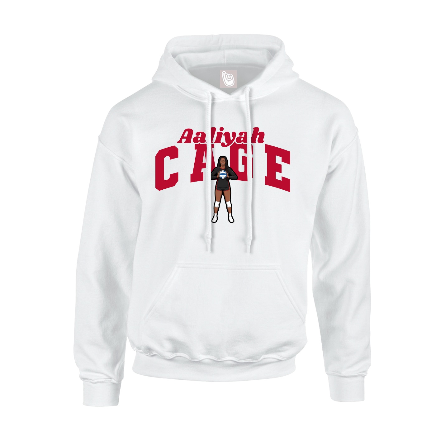 Youth Hoodie — Signature Arch in White