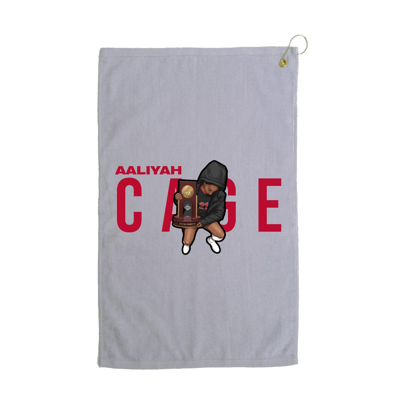 Golf Towel — Player Name in Grey