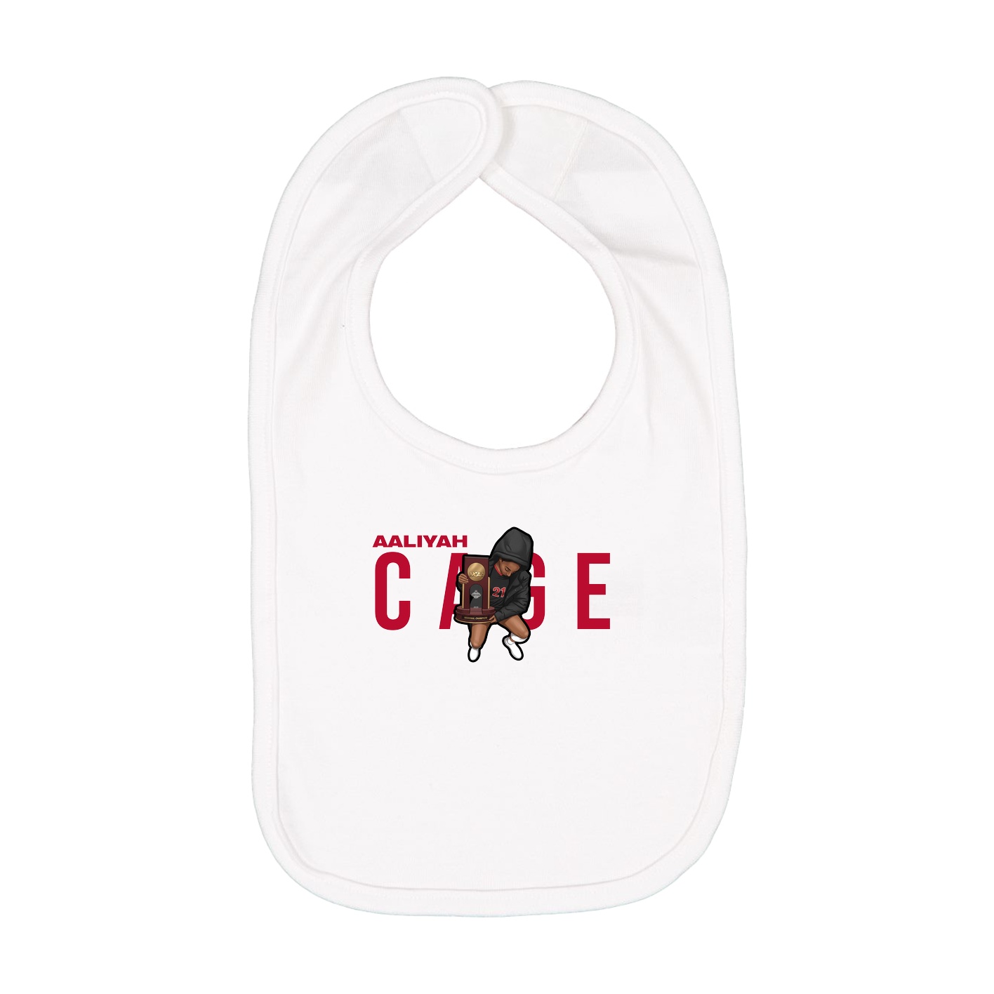 Infant Bib — Player Name in White