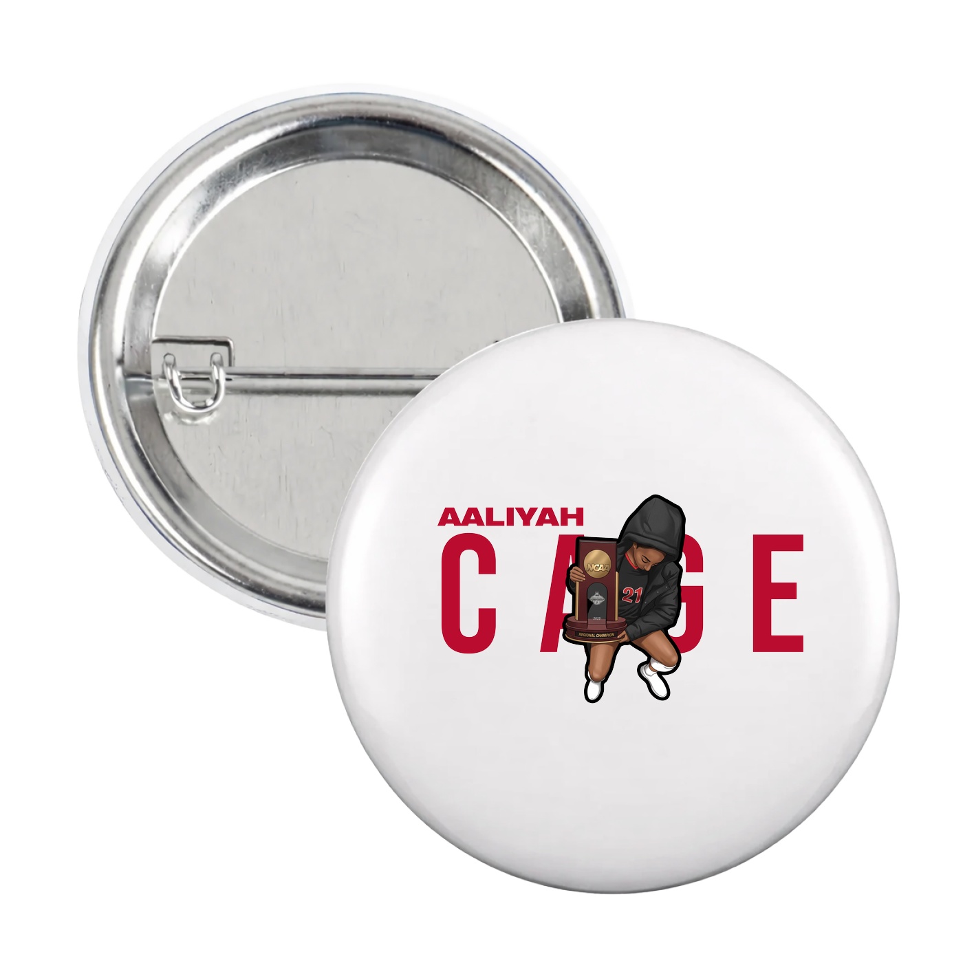 Game Day Button — Player Name in White