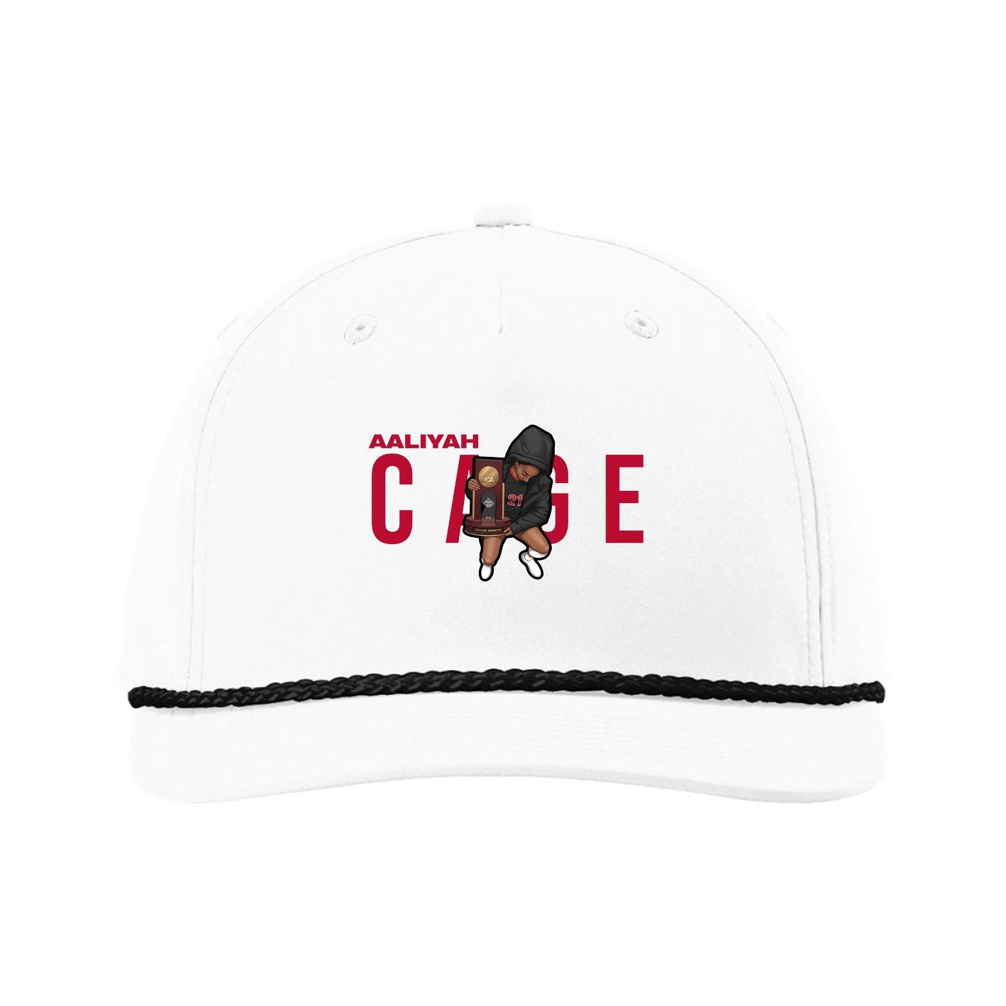 Five-Panel Classic Rope Cap — Player Name in White