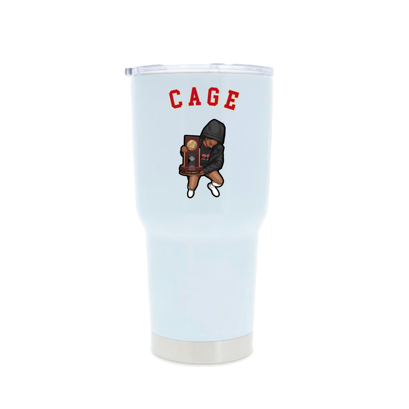 30oz Stainless Steel Tumbler — Shirsey Arch in White
