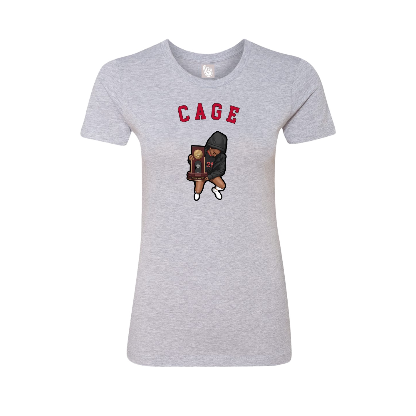 Fitted Women's Tee — Shirsey Arch in Grey
