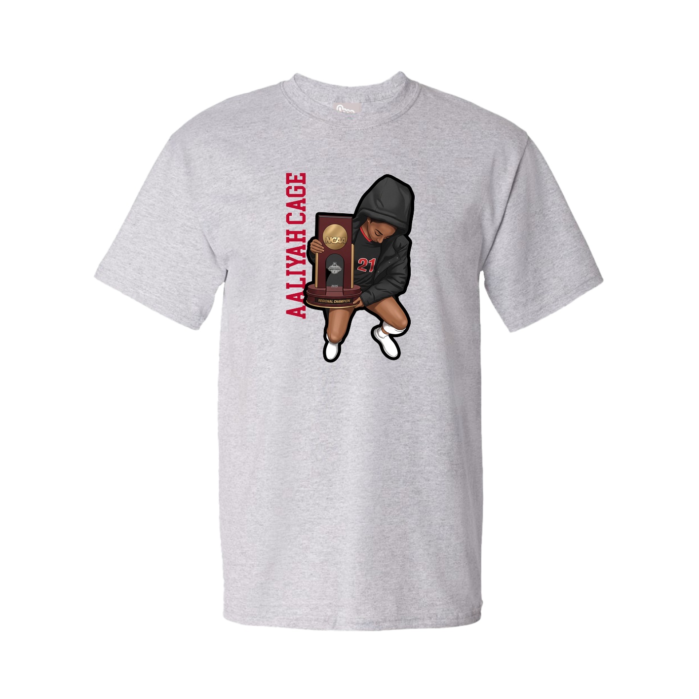 Tee — Name Vertical in Grey