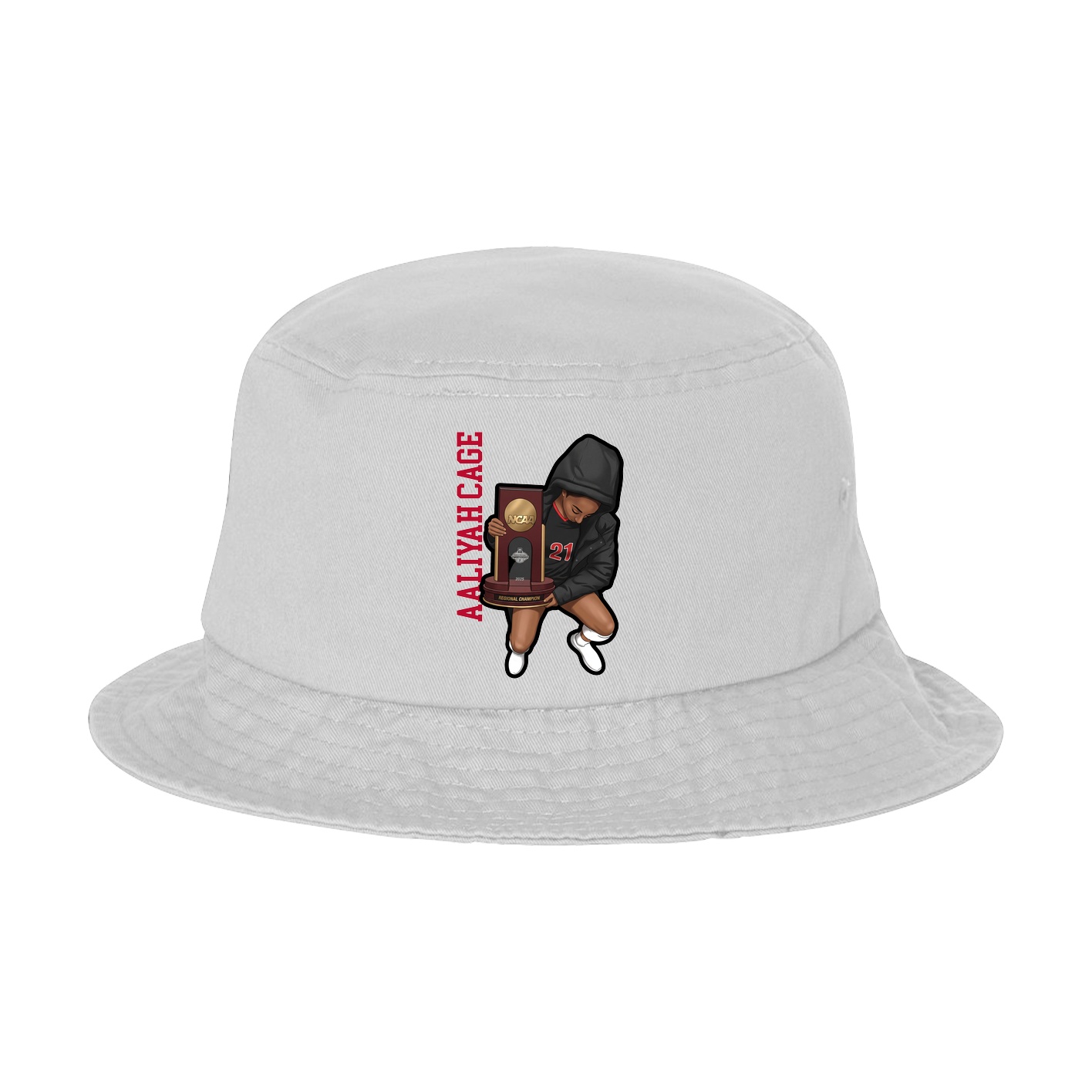 Bucket Cap — Name Vertical in White