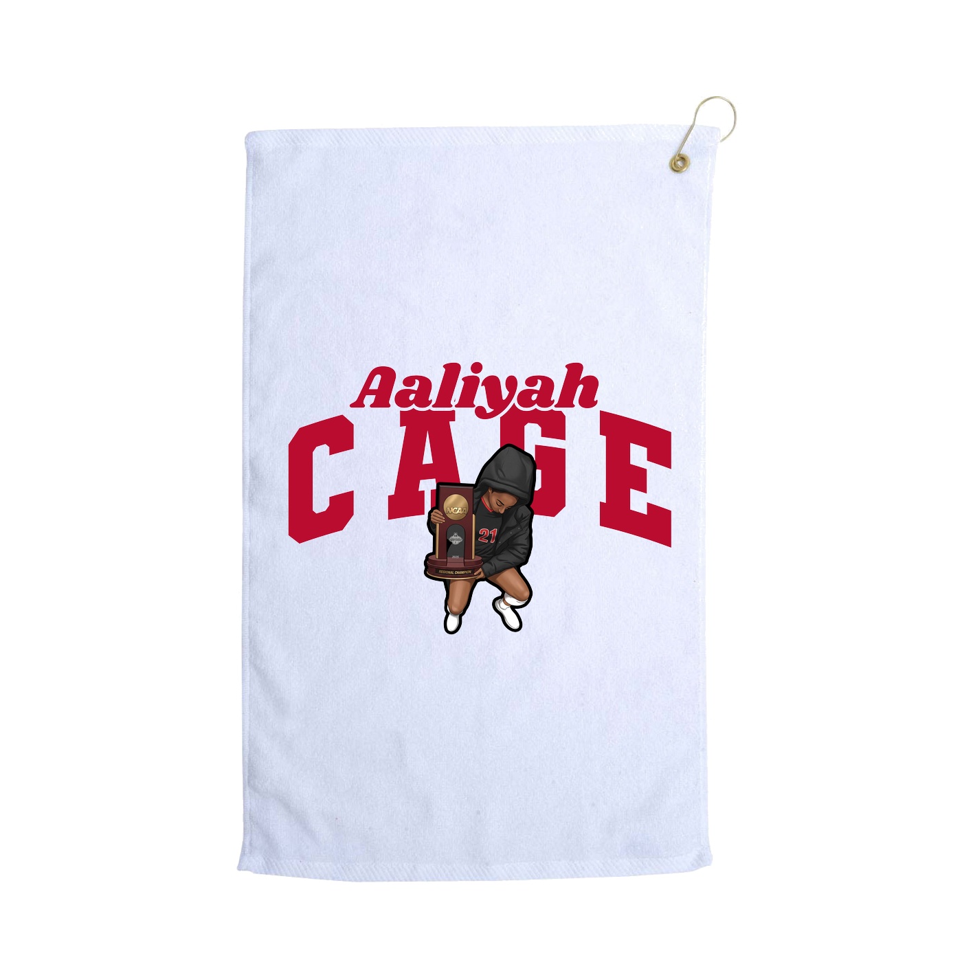 Golf Towel — Signature Arch in White