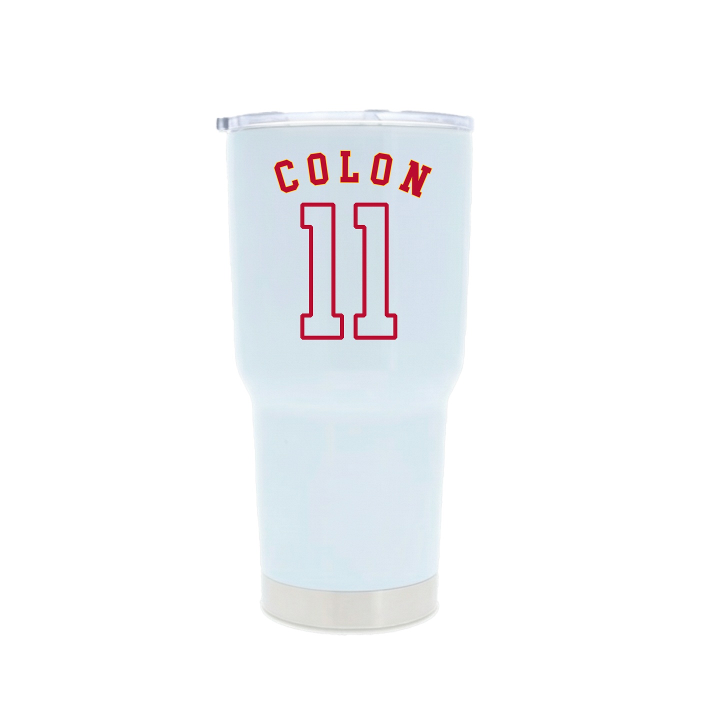 30oz Stainless Steel Tumbler — Shirsey Arch in White