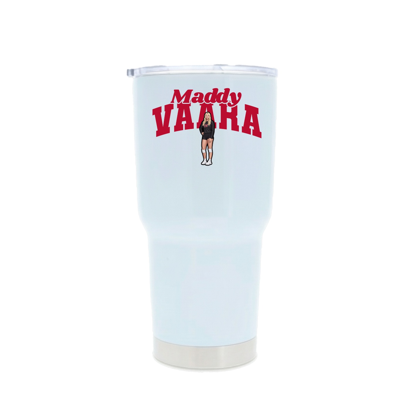 30oz Stainless Steel Tumbler — Signature Arch in White