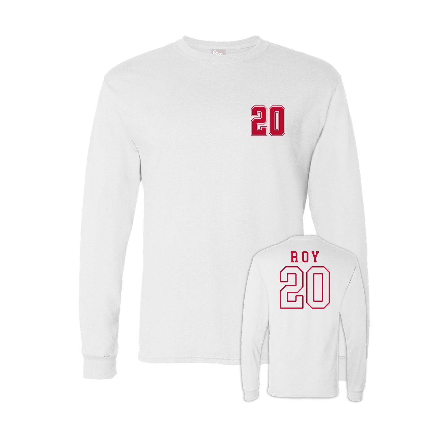 Long Sleeve Tee — Chest Back in White