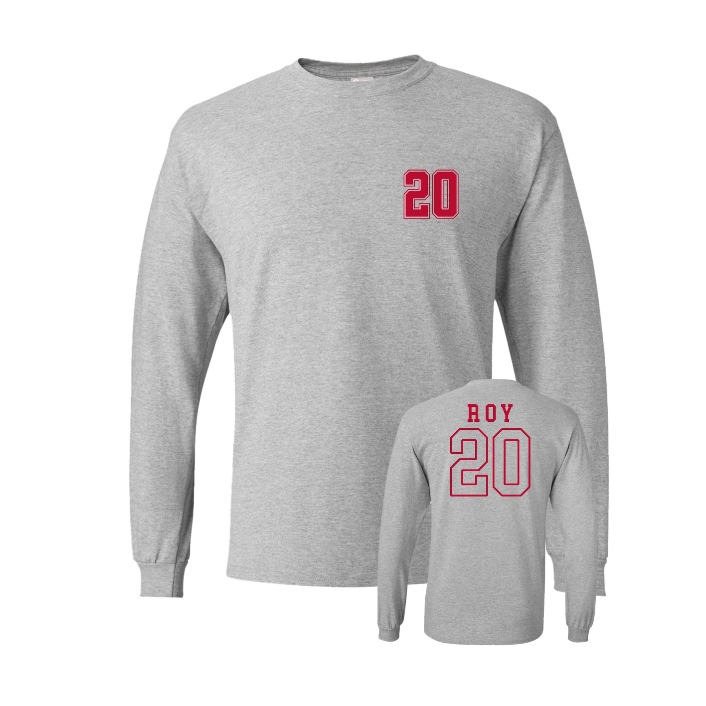 Long Sleeve Tee — Chest Back in Grey