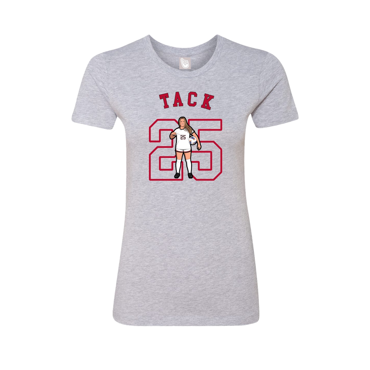Fitted Women's Tee — Shirsey Arch in Grey