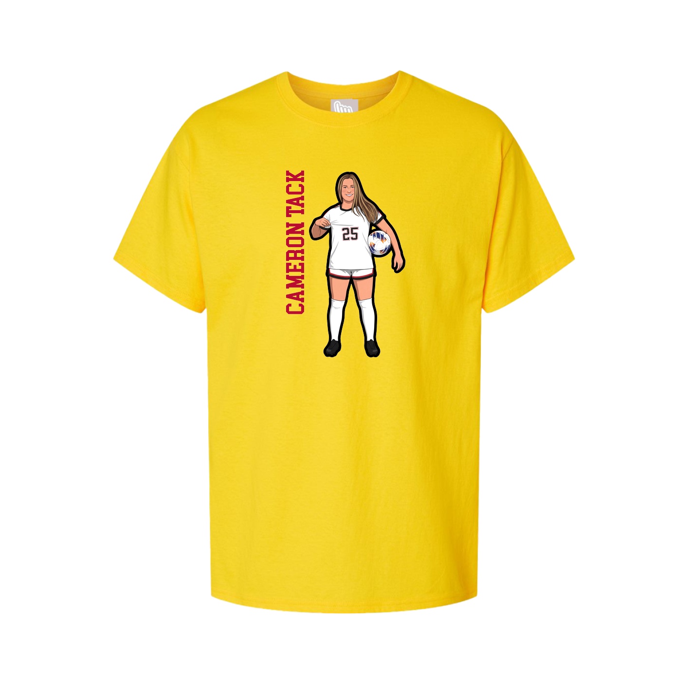 Tee — Name Vertical in Gold
