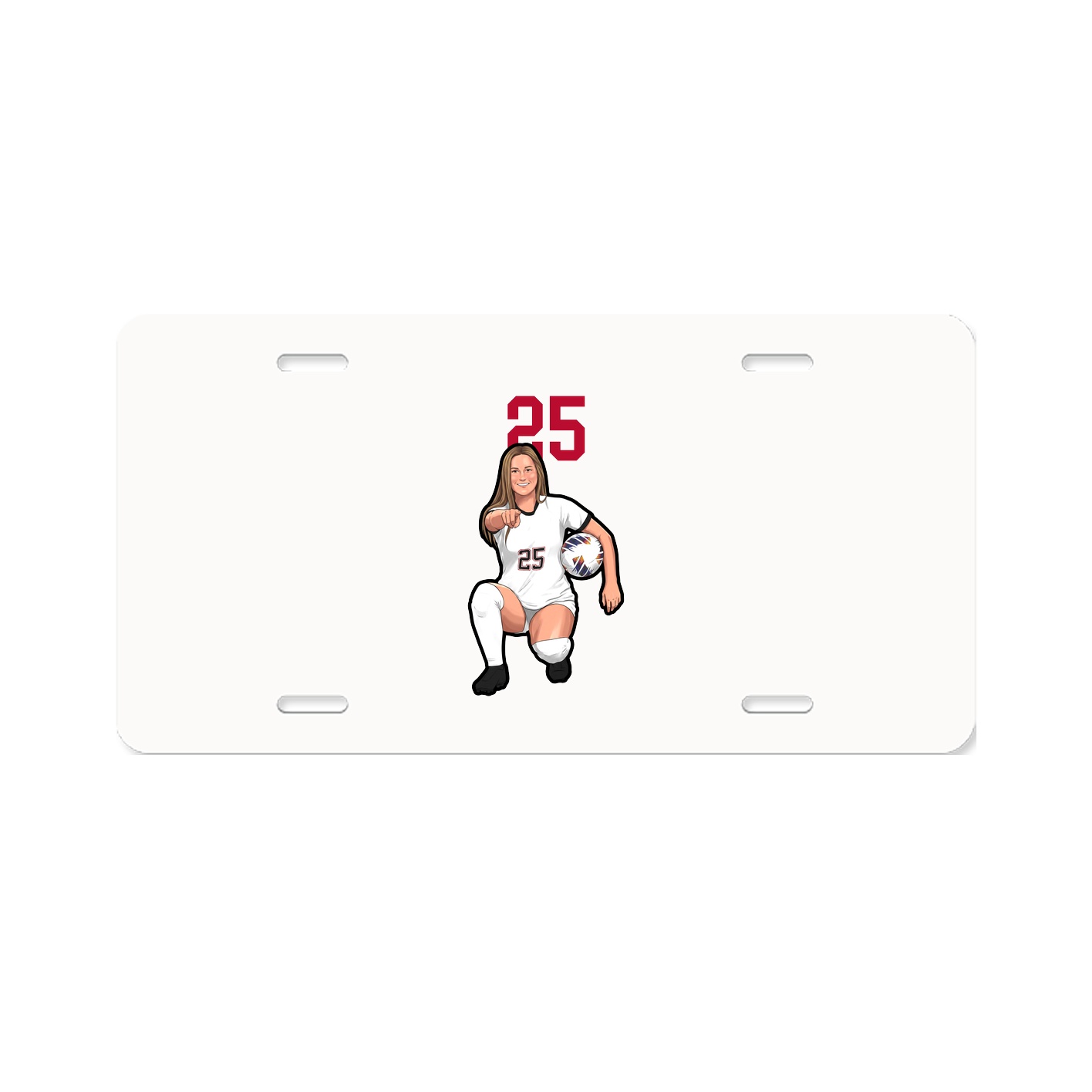 License Plate — Number Top in Classic