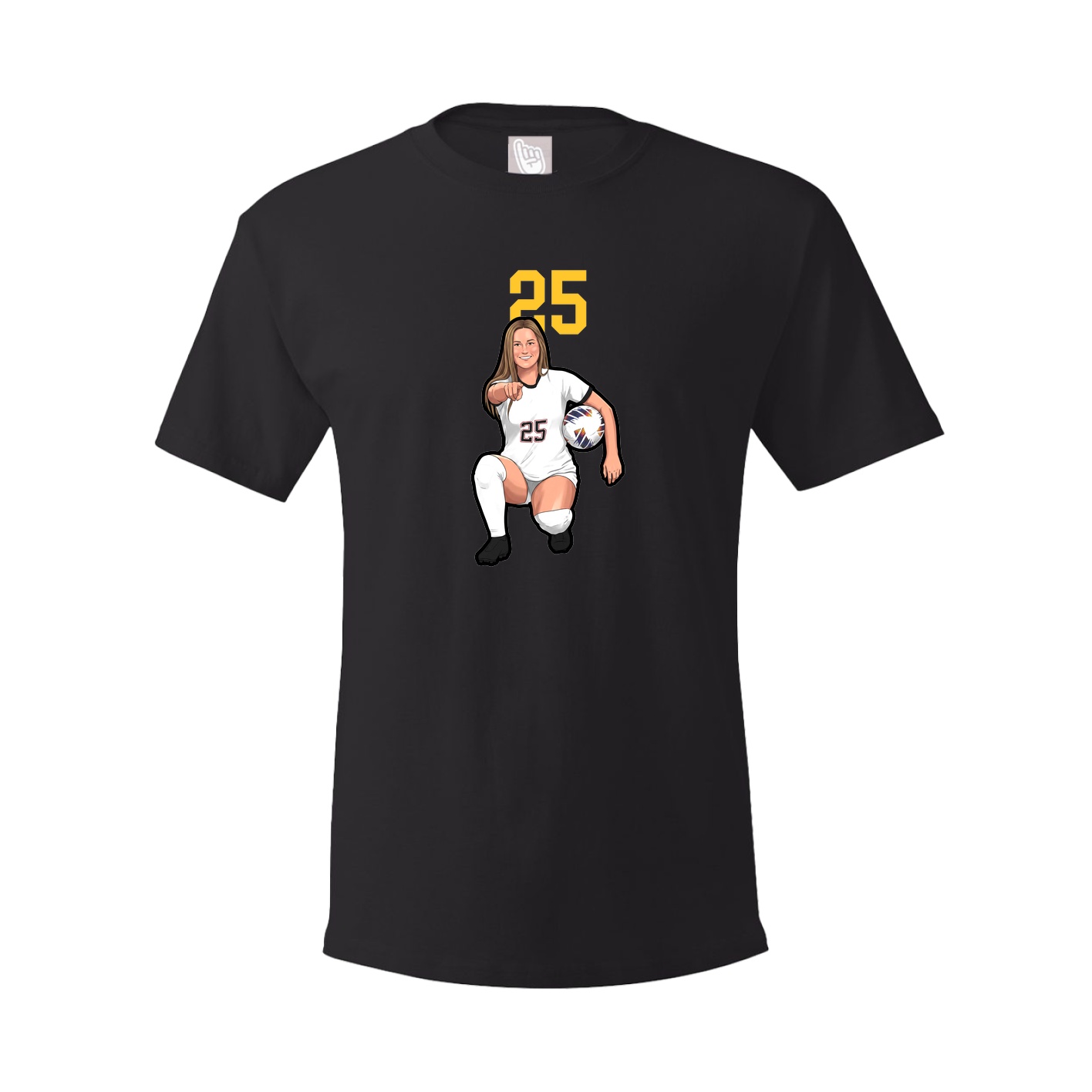 Youth Tee — Number Top in Black