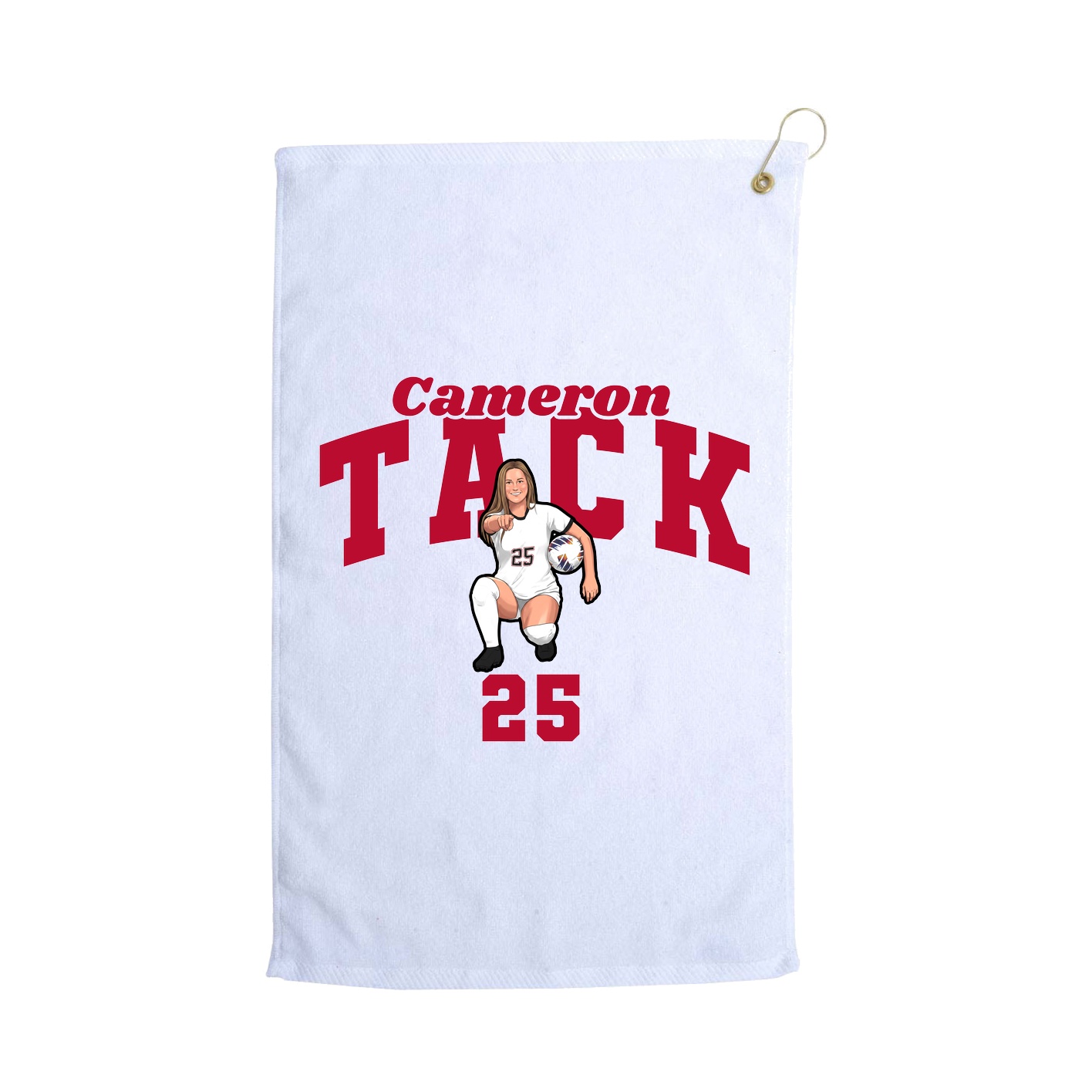 Golf Towel — Signature Arch in White