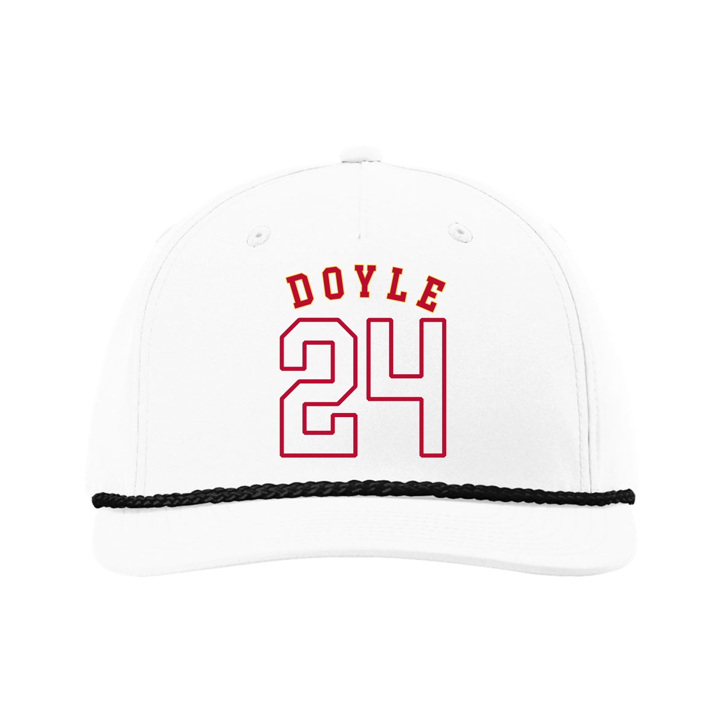 Five-Panel Classic Rope Cap — Shirsey Arch in White