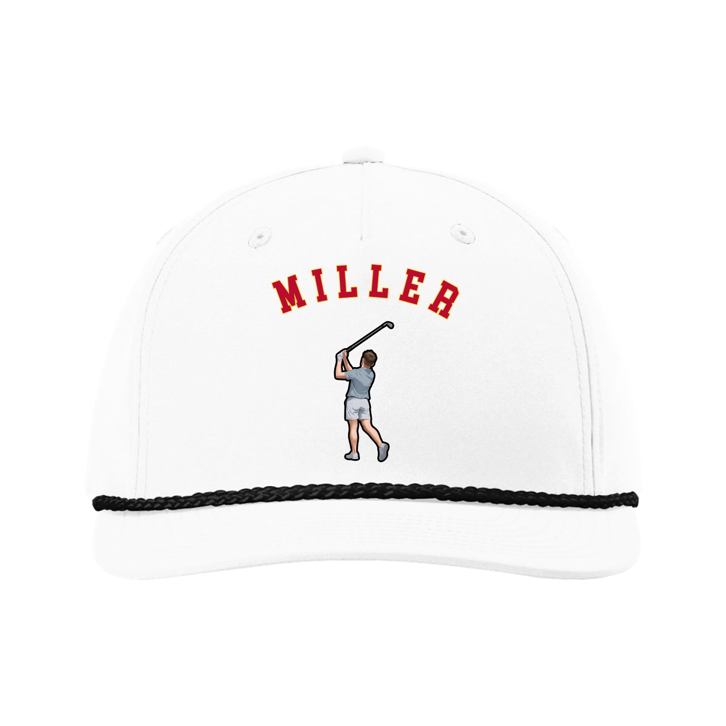 Five-Panel Classic Rope Cap — Shirsey Arch in White