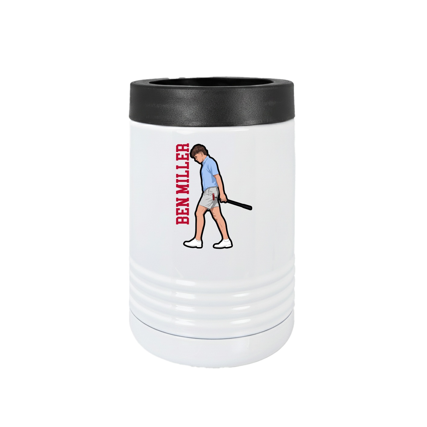 Beverage Holder — Name Vertical in White