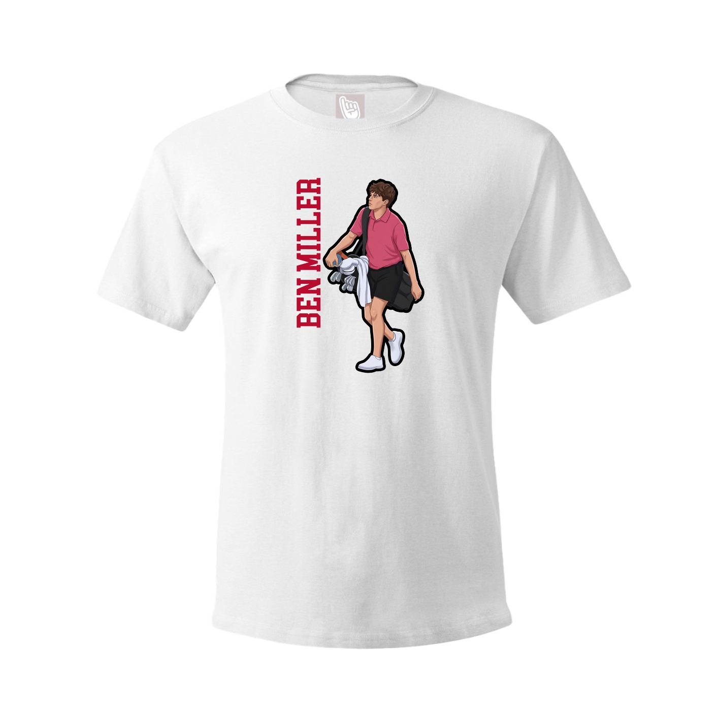 Tee — Name Vertical in White