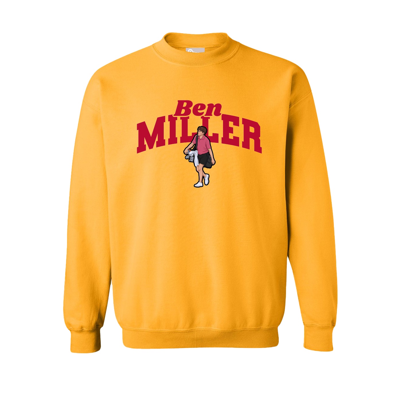 Fleece Crew — Signature Arch in Gold
