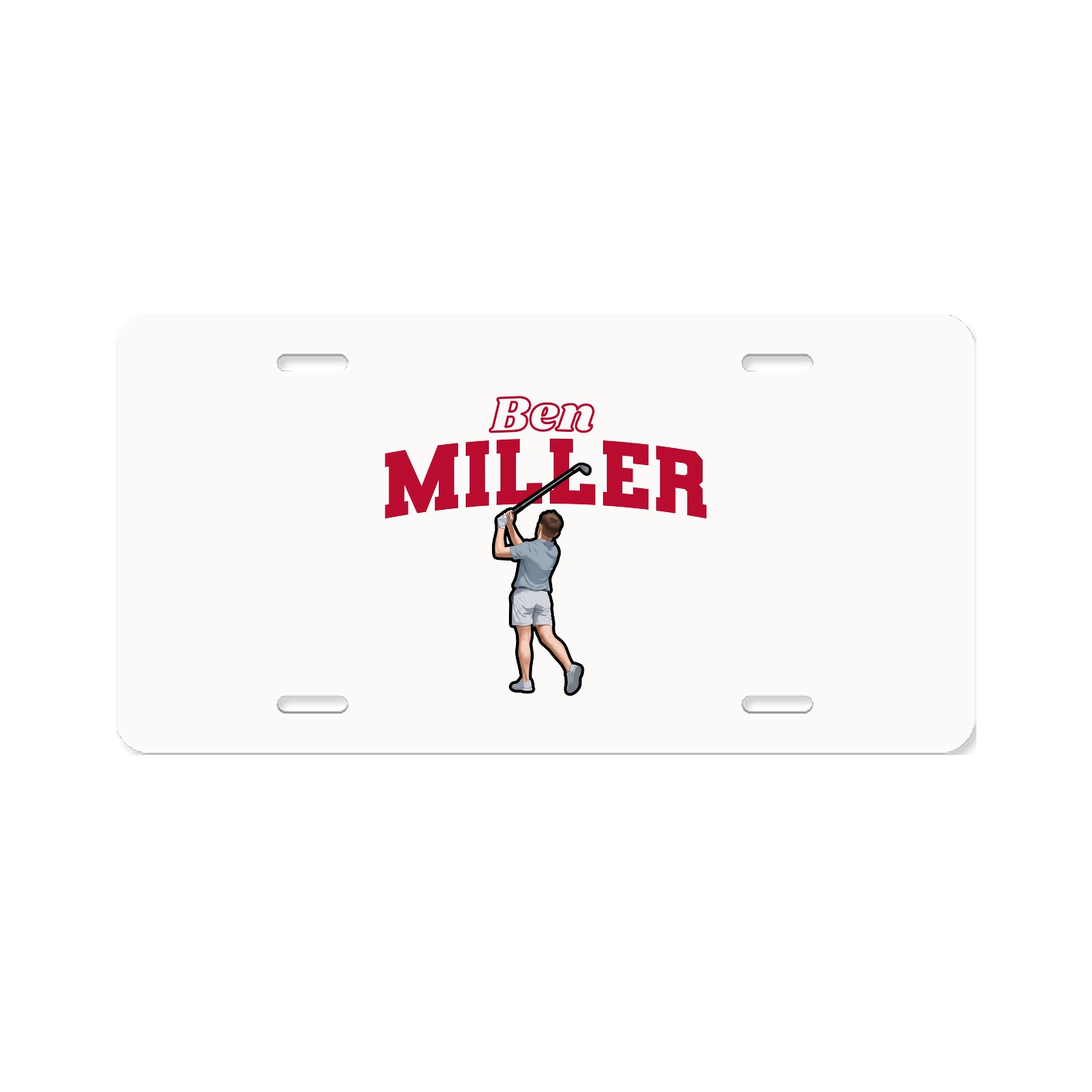 License Plate — Name Arch in Classic