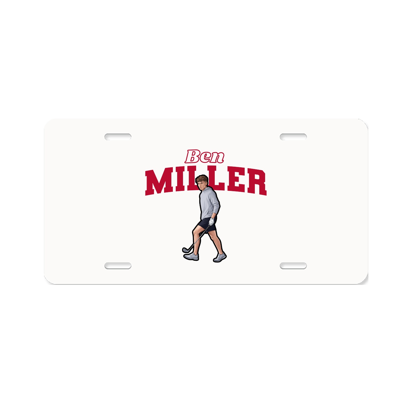License Plate — Name Arch in Classic