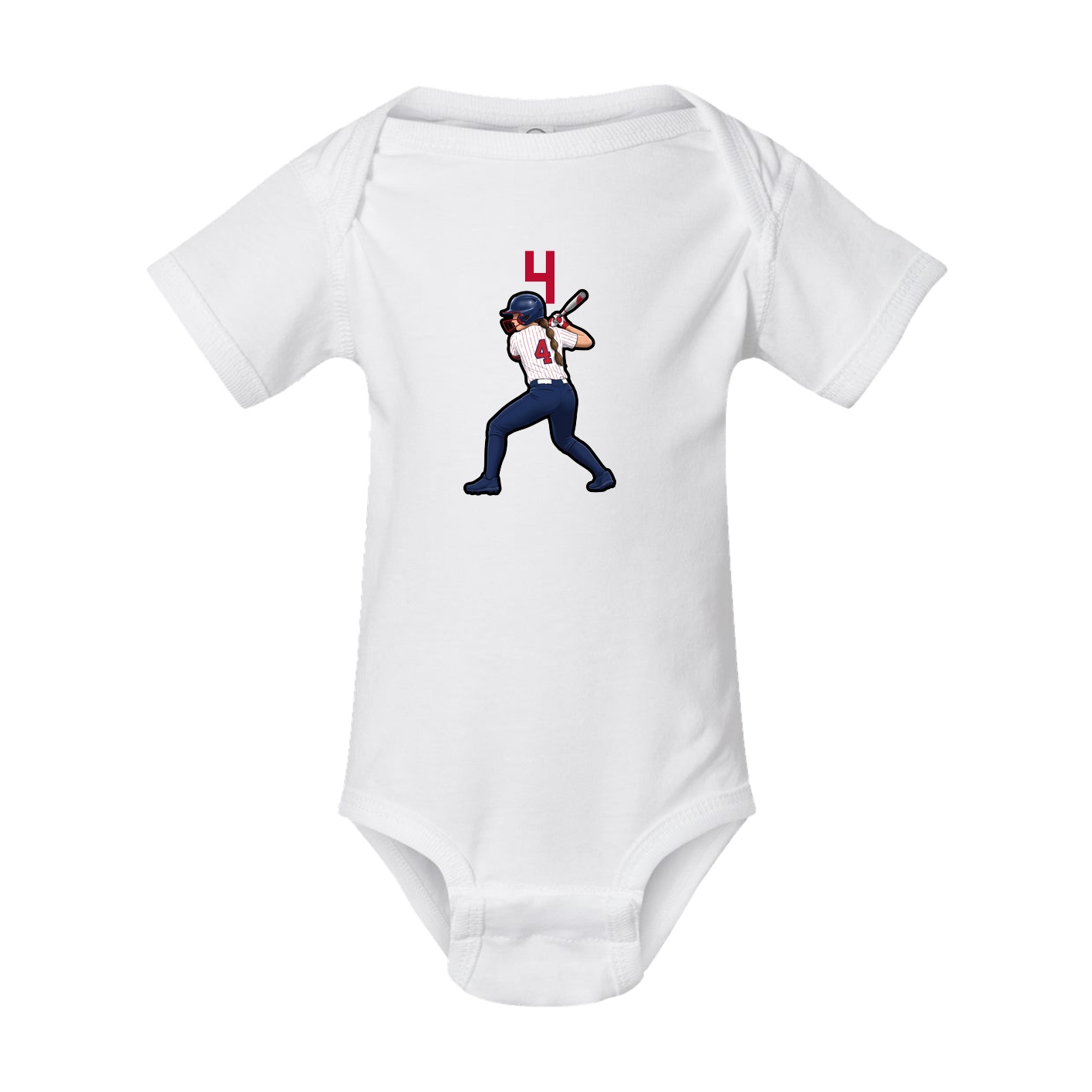 Baby Onesie — Number Top in White