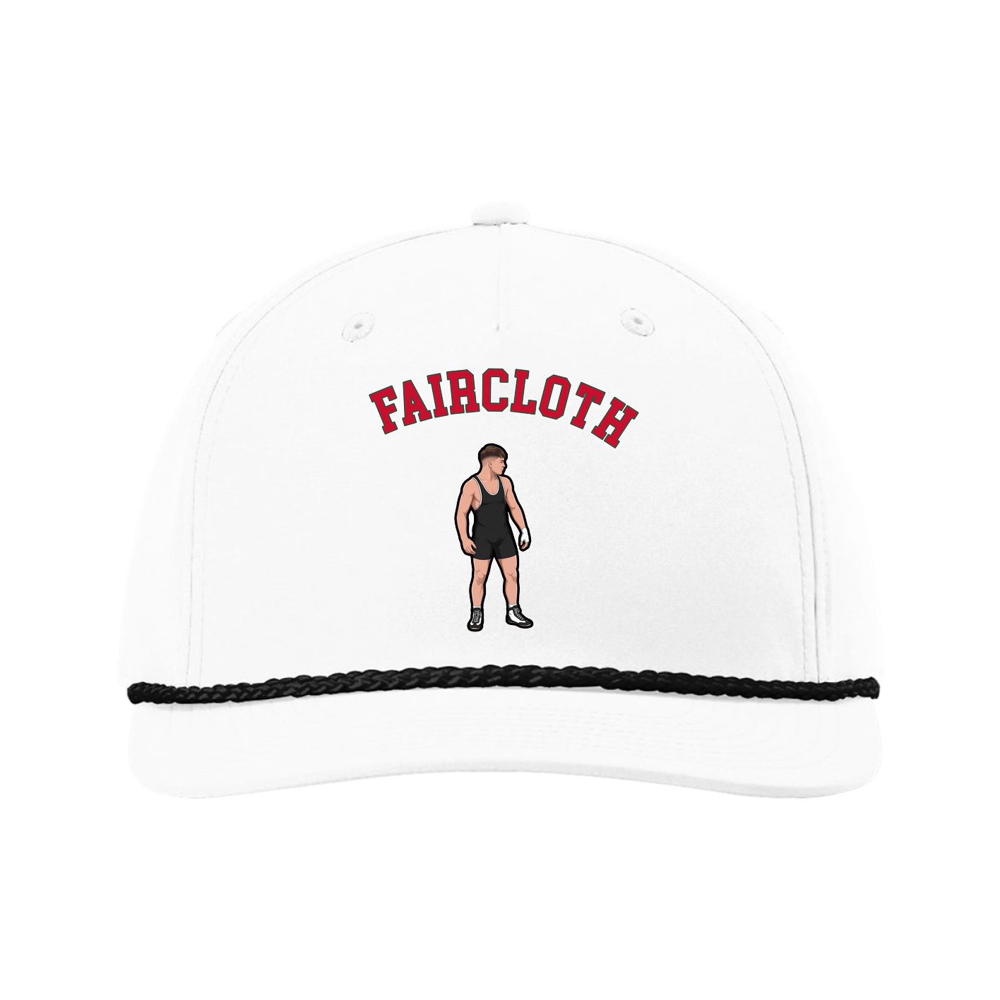 Five-Panel Classic Rope Cap — Shirsey Arch in White
