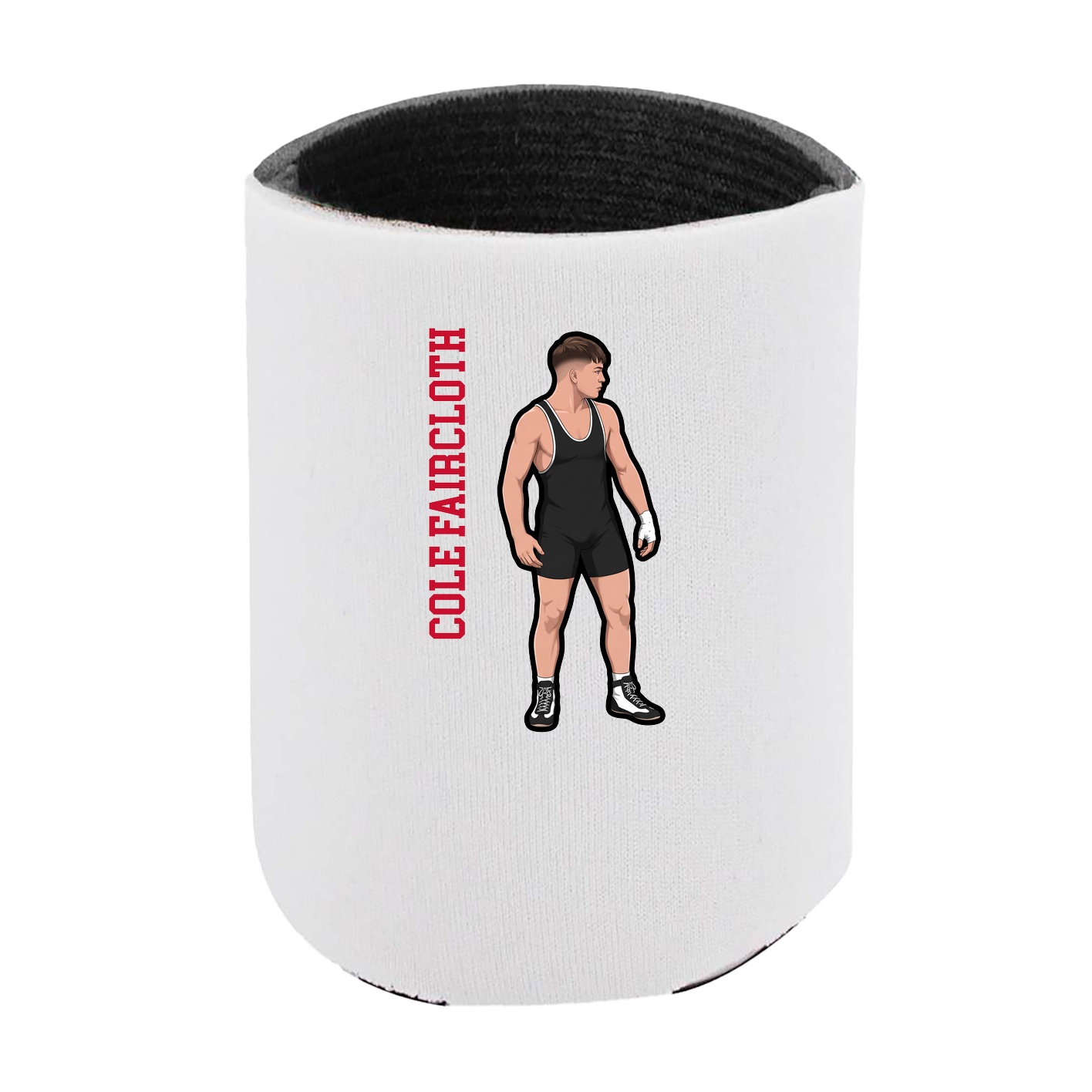 Can Holder — Name Vertical in White