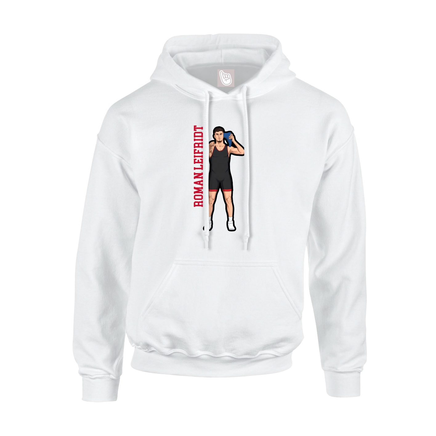 Hoodie — Name Vertical in White