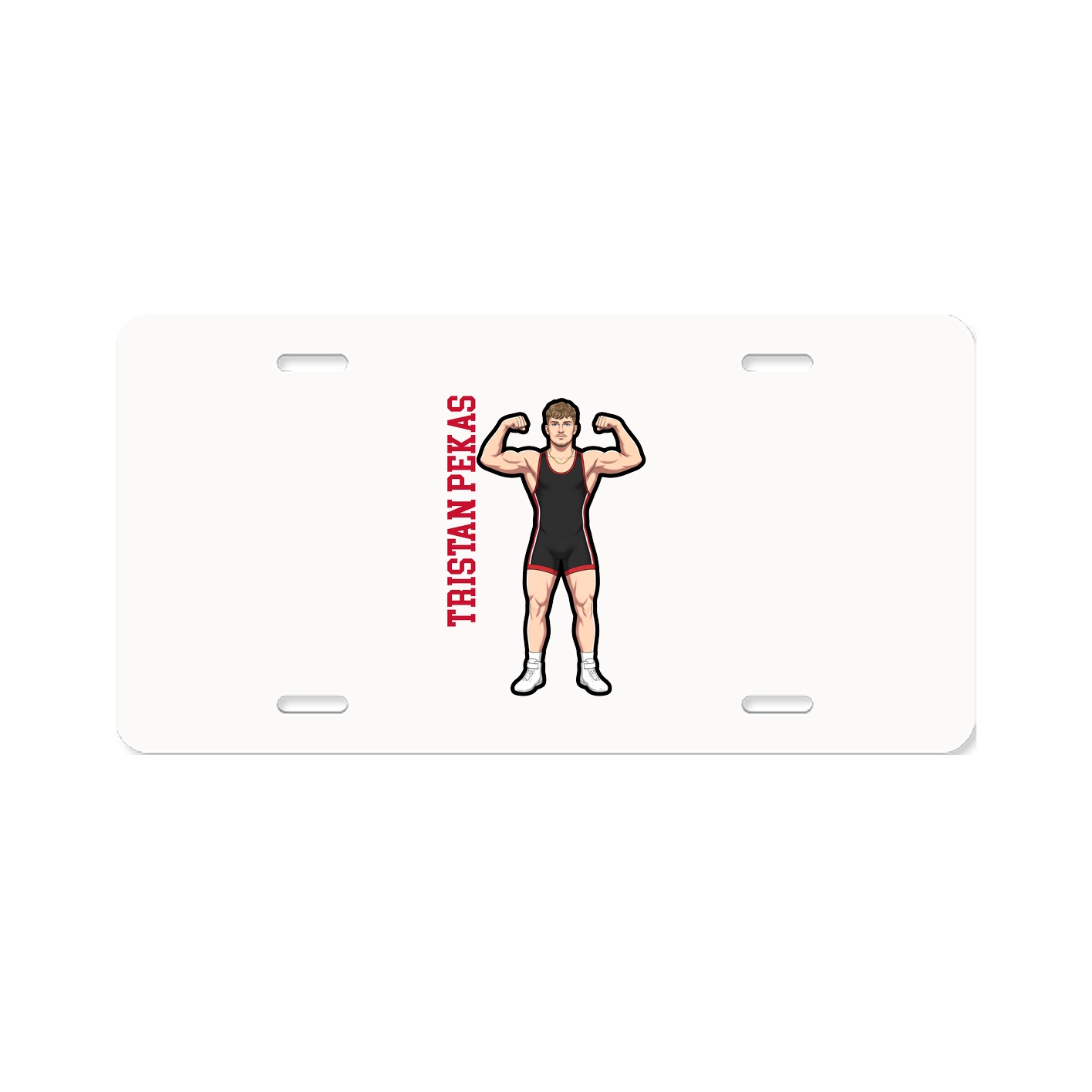 License Plate — Name Vertical in Classic