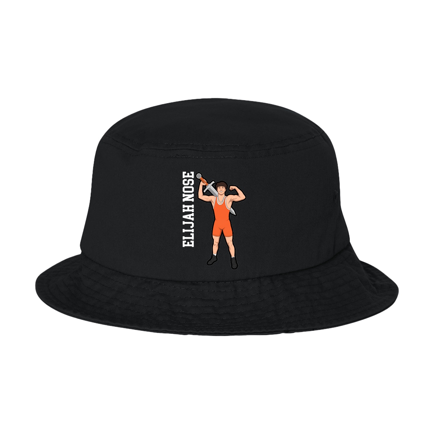 Bucket Cap — Name Vertical in Black