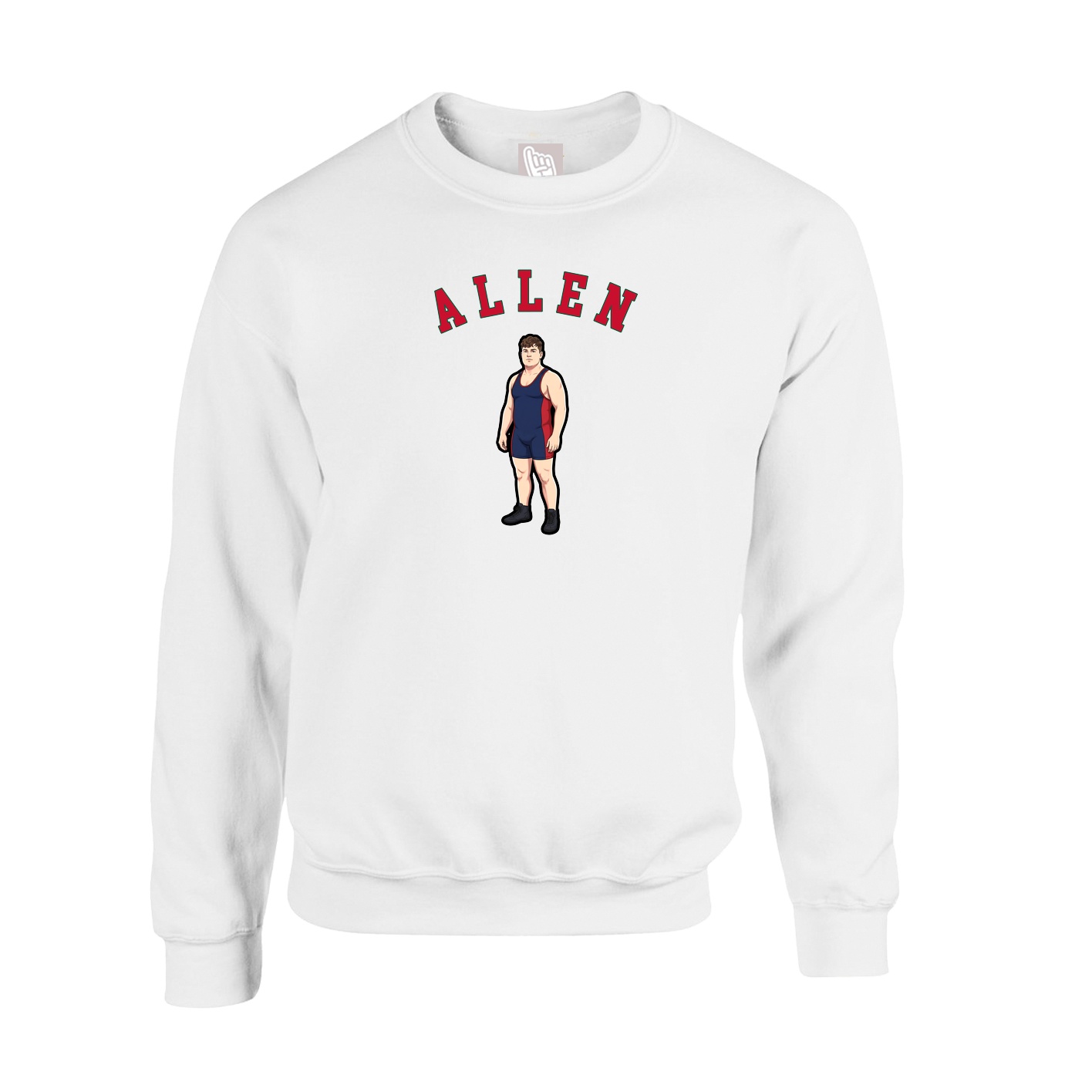 Fleece Crew — Shirsey Arch in White