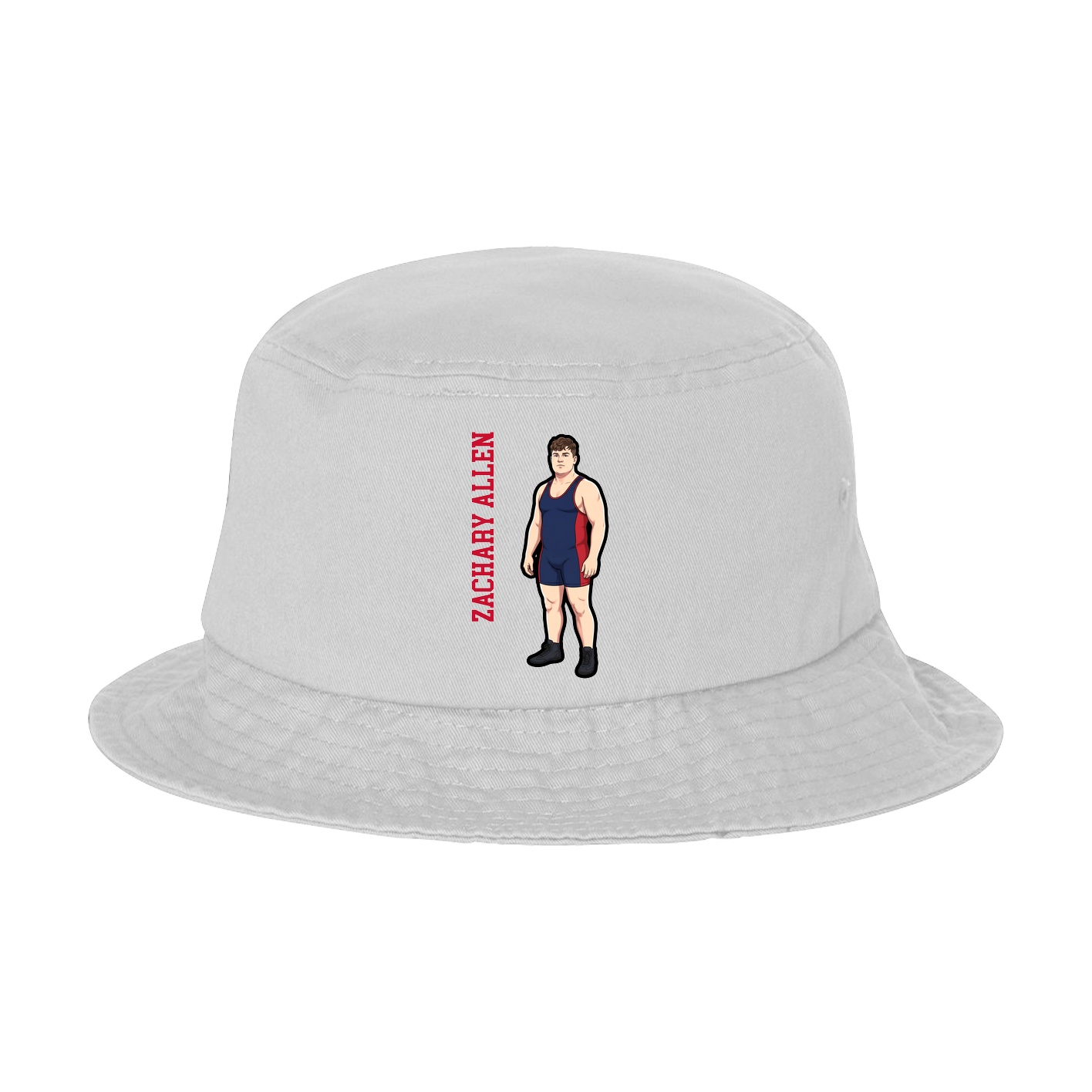 Bucket Cap — Name Vertical in White