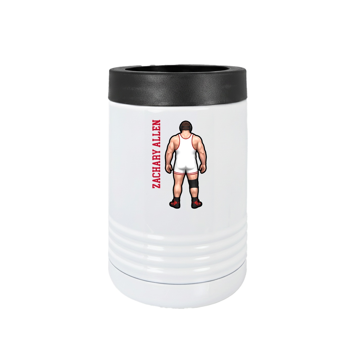 Beverage Holder — Name Vertical in White