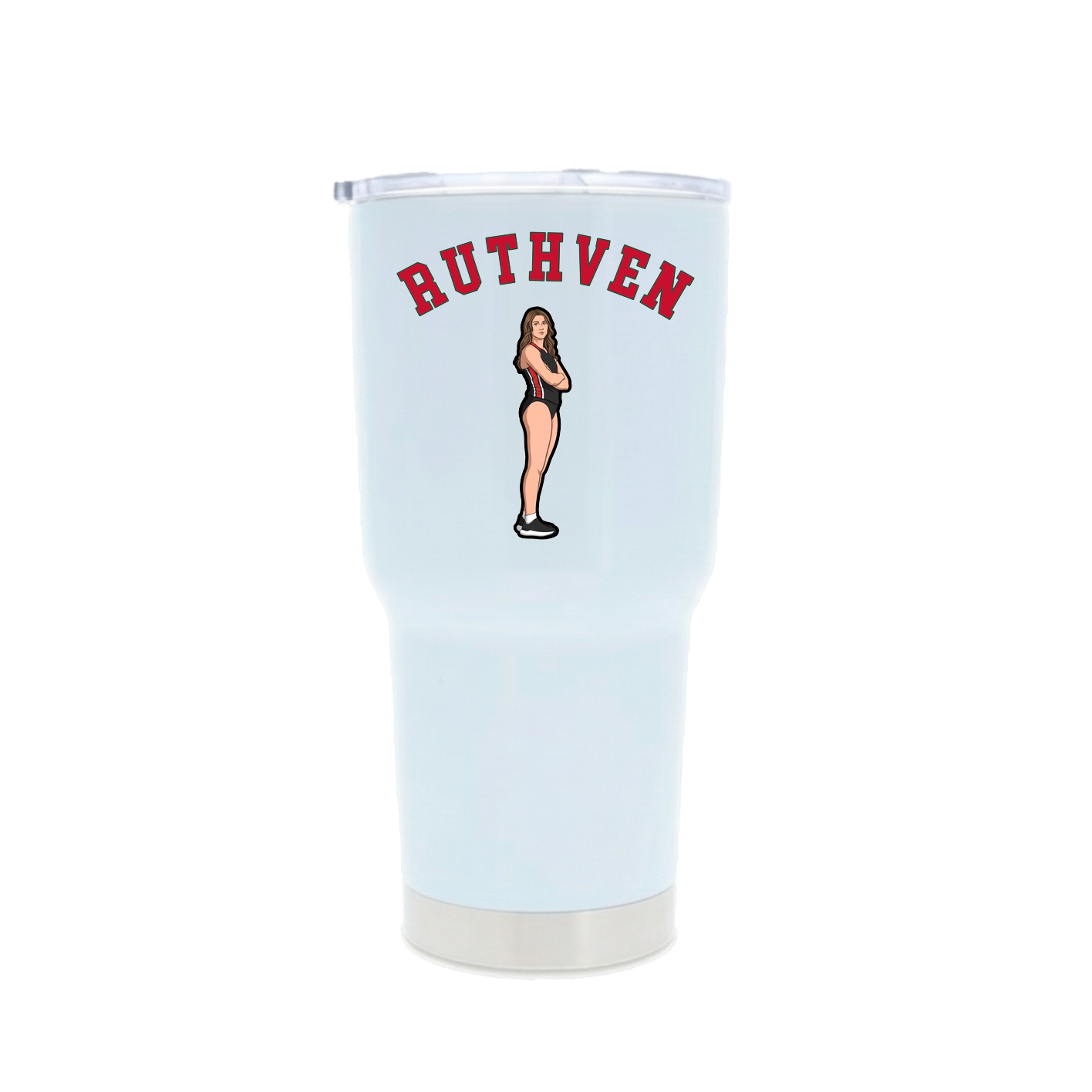 30oz Stainless Steel Tumbler — Shirsey Arch in White