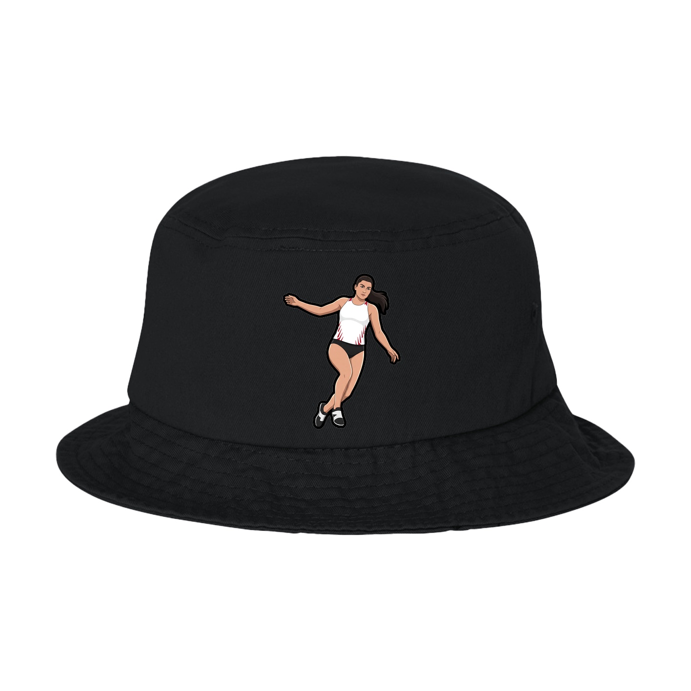 Bucket Cap — Name Vertical in Black