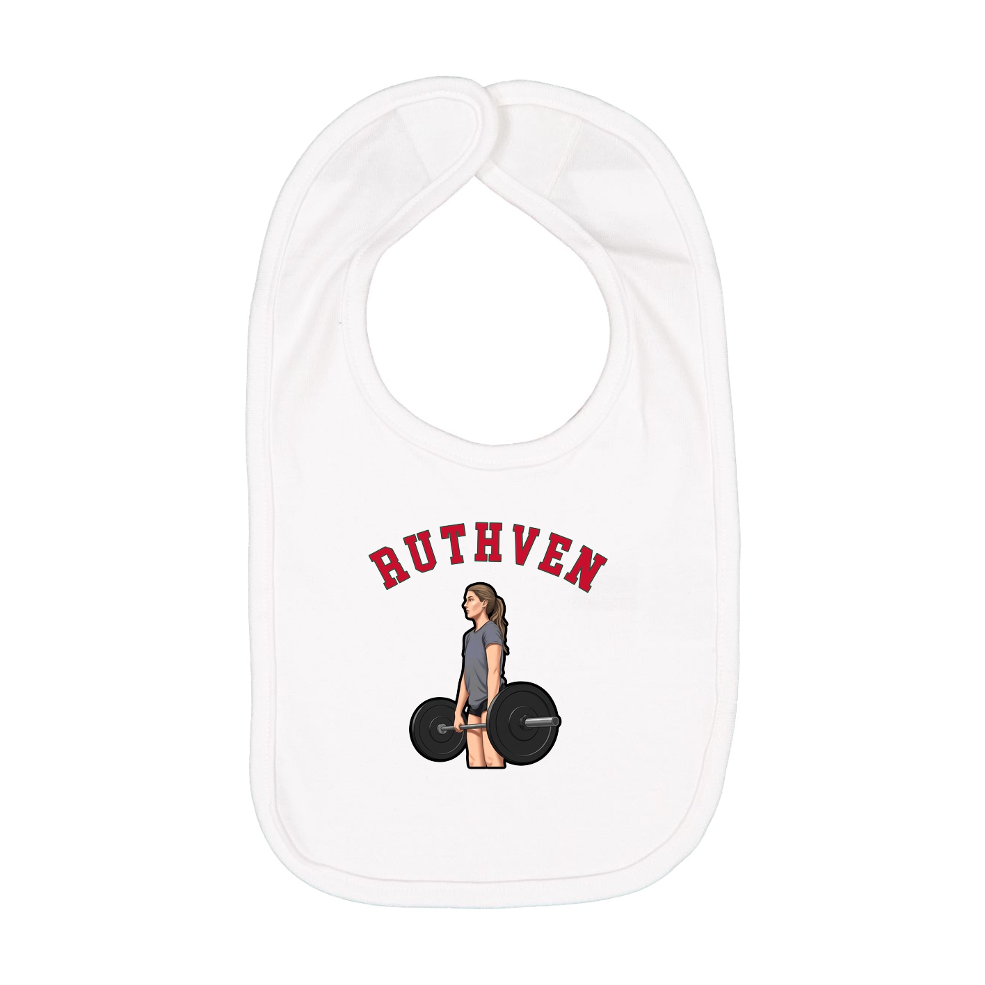 Infant Bib — Shirsey Arch in White