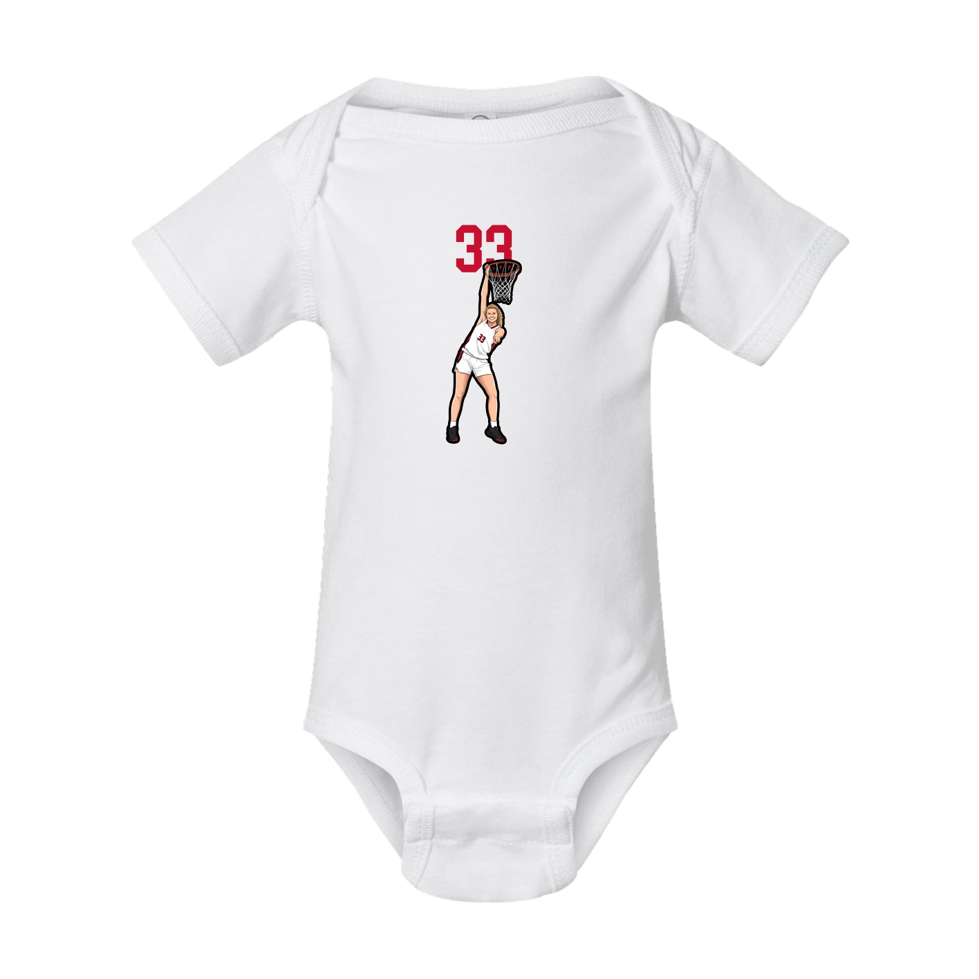 Baby Onesie — Number Top in White