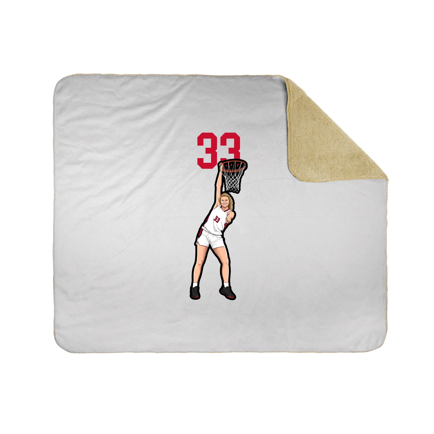 Throw Blanket — Number Top in White