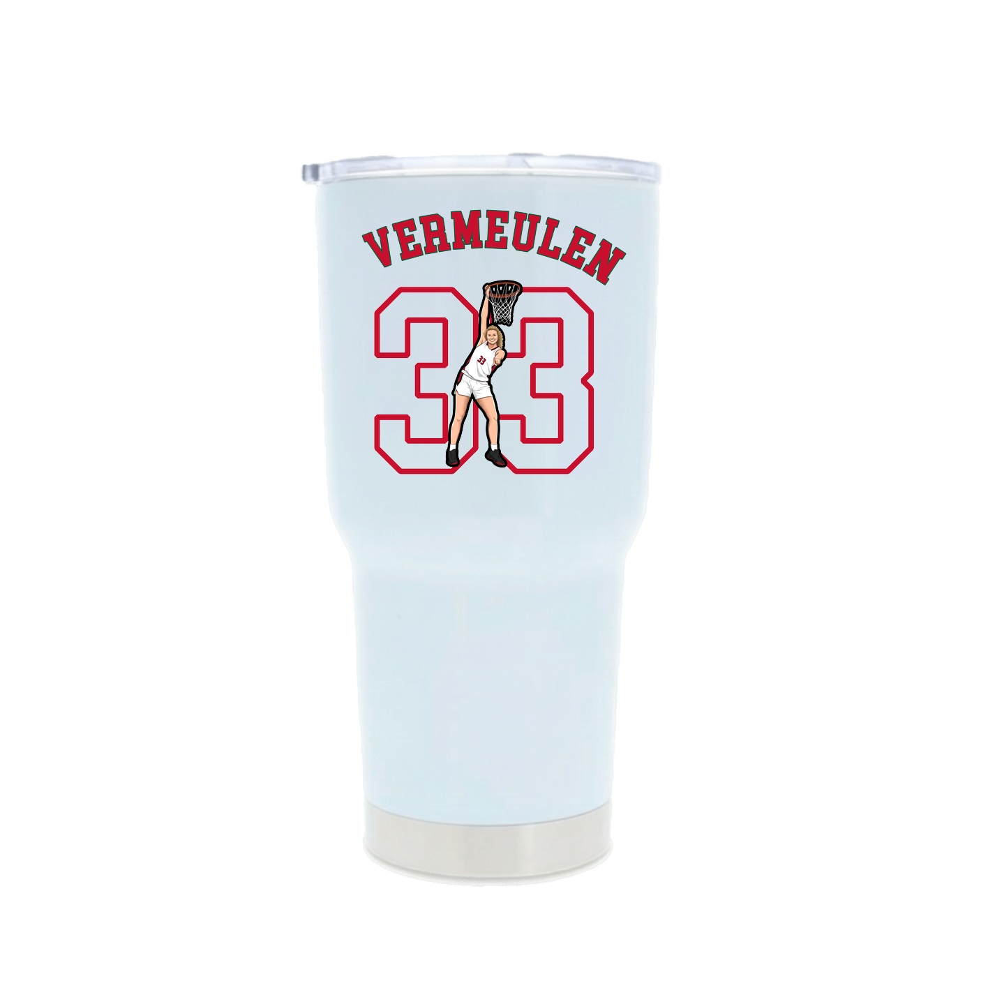 30oz Stainless Steel Tumbler — Shirsey Arch in White