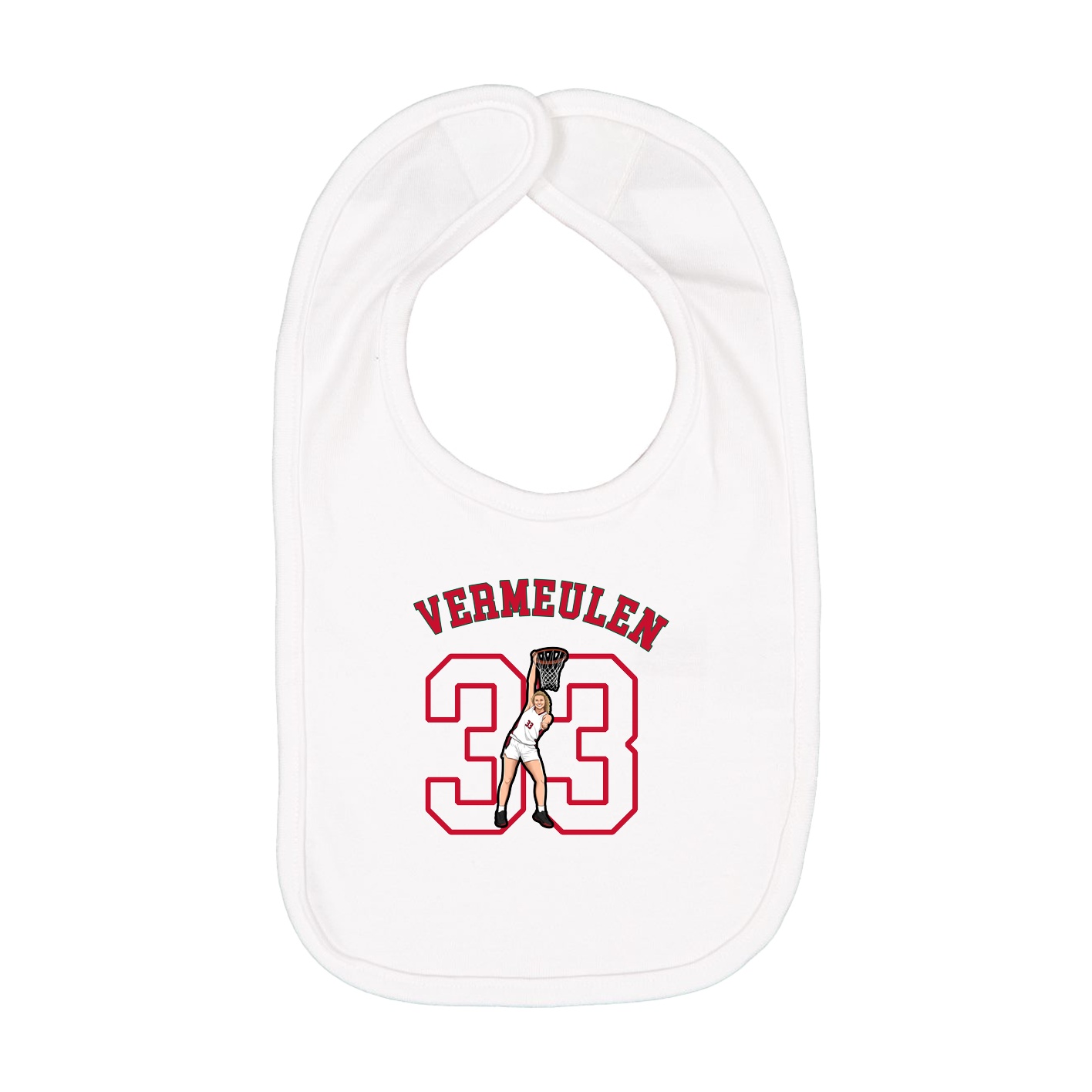 Infant Bib — Shirsey Arch in White
