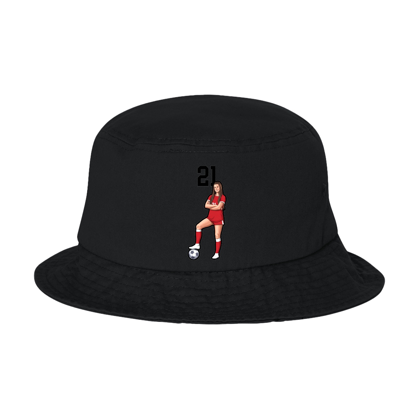 Bucket Cap — Number Top in Black